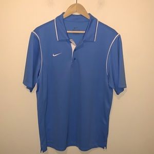 Nike Drifit Blue Golf Performance Polo